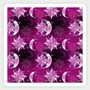 Puple Space celestial moon stars sun Sticker